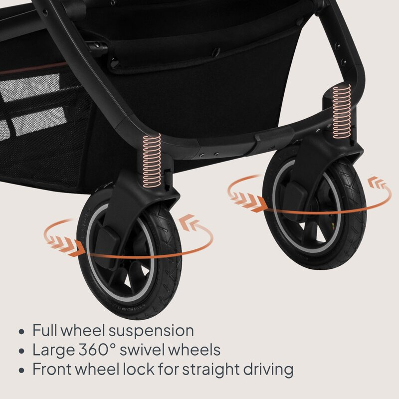 Carucior 3 in 1, Lionelo, Amber, Cadru aluminiu, Cu landou intarit si salteluta moale, Cu scoica auto testata ADAC, Reversibil, Cu accesorii, Geanta parinti, Pana la 22 kg, Bej [30]