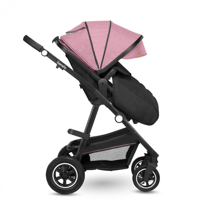 Carucior 3 in 1, Lionelo, Amber, Cadru aluminiu, Cu landou intarit si salteluta moale, Cu scoica auto testata ADAC, Reversibil, Cu accesorii, Geanta parinti, Pana la 22 kg, EN1888-1 EN1888-2 EN1466 EC [18]