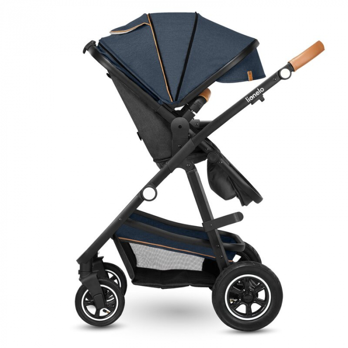 Carucior 3 in 1, Lionelo, Amber, Cadru aluminiu, Cu landou intarit si salteluta moale, Cu scoica auto testata ADAC, Reversibil, Cu accesorii, Geanta parinti, Pana la 22 kg, EN1888-1 EN1888-2 EN1466 EC [43]