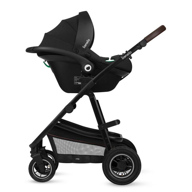 Carucior 3 in 1, Lionelo, Amber, Cadru aluminiu, Cu landou intarit si salteluta moale, Cu scoica auto testata ADAC, Reversibil, Cu accesorii, Geanta parinti, Pana la 22 kg, Bej [21]