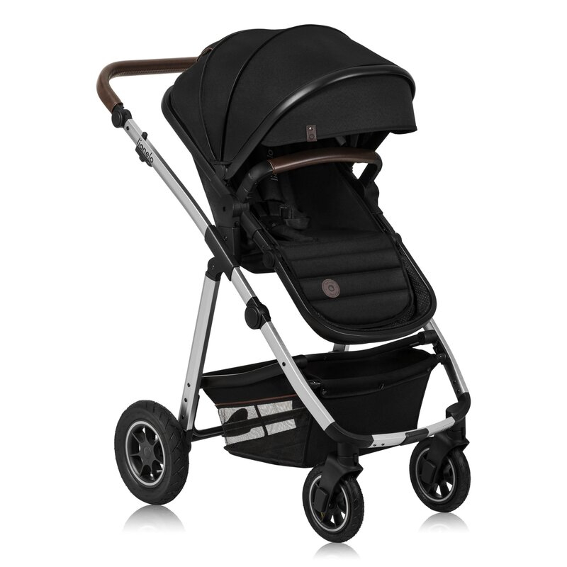 Carucior 3 in 1, Lionelo, Amber, Cadru aluminiu, Cu landou intarit si salteluta moale, Cu scoica auto testata ADAC, Reversibil, Cu accesorii, Geanta parinti, Pana la 22 kg, EN1888-1 EN1888-2 EN1466 EC [3]