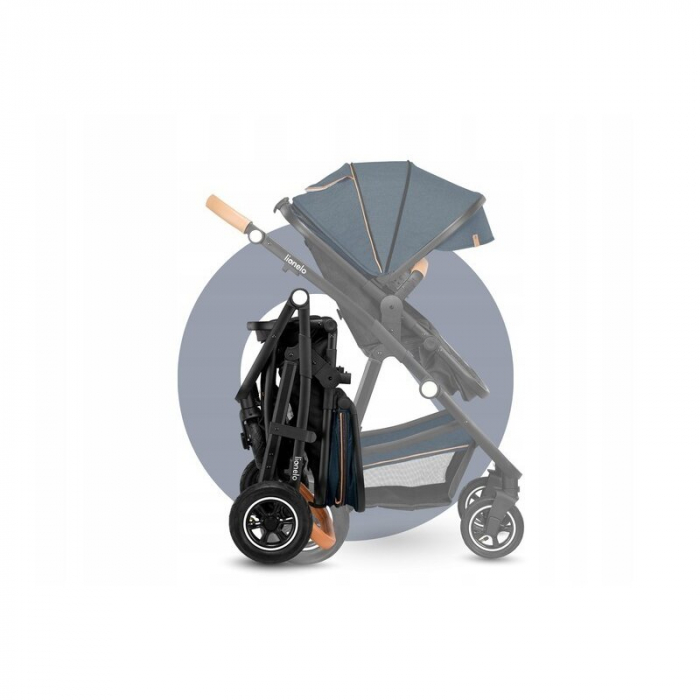 Carucior 3 in 1, Lionelo, Amber, Cadru aluminiu, Cu landou intarit si salteluta moale, Cu scoica auto testata ADAC, Reversibil, Cu accesorii, Geanta parinti, Pana la 22 kg, EN1888-1 EN1888-2 EN1466 EC [47]