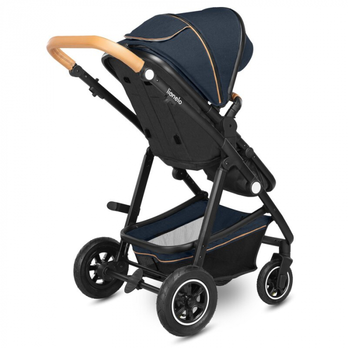 Carucior 3 in 1, Lionelo, Amber, Cadru aluminiu, Cu landou intarit si salteluta moale, Cu scoica auto testata ADAC, Reversibil, Cu accesorii, Geanta parinti, Pana la 22 kg, EN1888-1 EN1888-2 EN1466 EC [31]