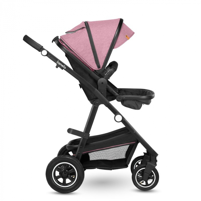 Carucior 3 in 1, Lionelo, Amber, Cadru aluminiu, Cu landou intarit si salteluta moale, Cu scoica auto testata ADAC, Reversibil, Cu accesorii, Geanta parinti, Pana la 22 kg, EN1888-1 EN1888-2 EN1466 EC [13]