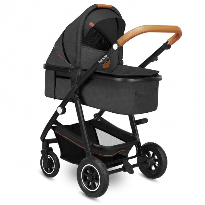 Carucior 3 in 1, Lionelo, Amber, Cadru aluminiu, Cu landou intarit si salteluta moale, Cu scoica auto testata ADAC, Reversibil, Cu accesorii, Geanta parinti, Pana la 22 kg, EN1888-1 EN1888-2 EN1466 EC [6]