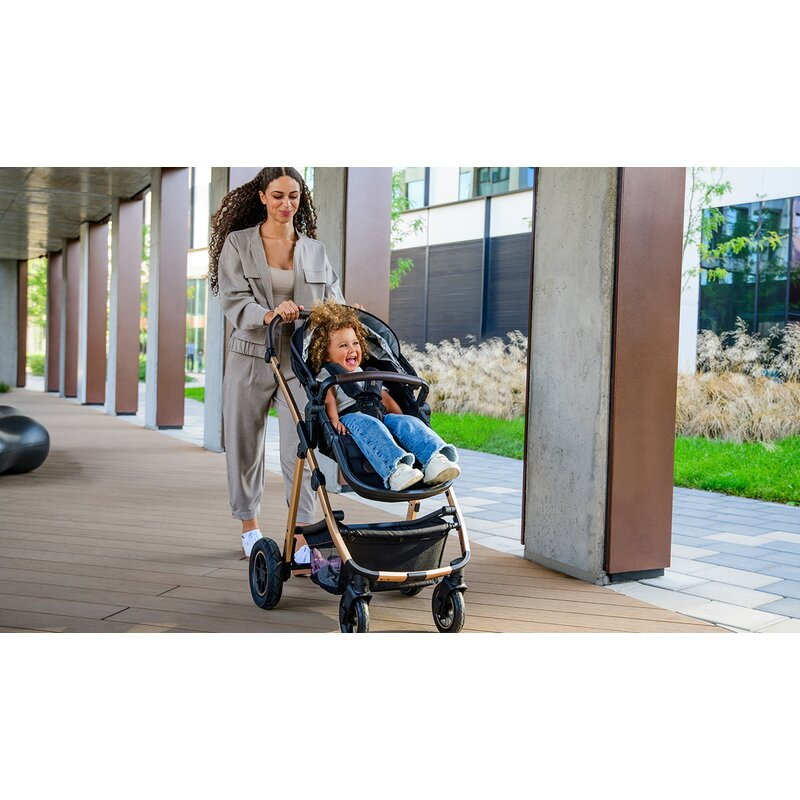 Carucior 3 in 1, Lionelo, Amber, Cadru aluminiu, Cu landou intarit si salteluta moale, Cu scoica auto testata ADAC, Reversibil, Cu accesorii, Geanta parinti, Pana la 22 kg, EN1888-1 EN1888-2 EN1466 EC [49]