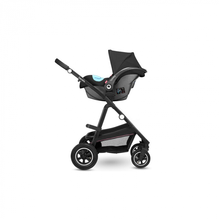 Carucior 3 in 1, Lionelo, Amber, Cadru aluminiu, Cu landou intarit si salteluta moale, Cu scoica auto testata ADAC, Reversibil, Cu accesorii, Geanta parinti, Pana la 22 kg, EN1888-1 EN1888-2 EN1466 EC [8]