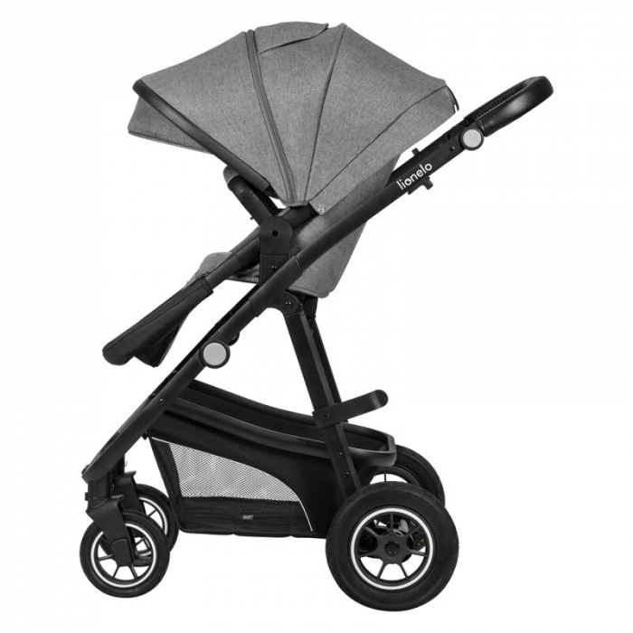 Carucior 3 in 1, Lionelo, Bianka, Transformabil, Cadru aluminiu, Cu landou si salteluta moale, Cu scoica auto testata ADAC, Cu multiple accesorii, Sustine 22 kg, 0 luni+, EN1466:2014+AC:2015, EN1888,  [9]