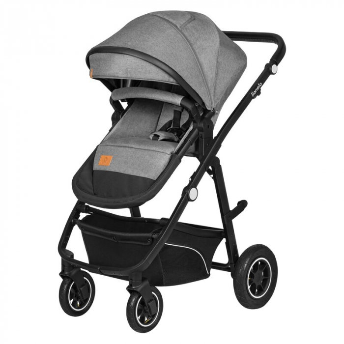 Carucior 3 in 1, Lionelo, Bianka, Transformabil, Cadru aluminiu, Cu landou si salteluta moale, Cu scoica auto testata ADAC, Cu multiple accesorii, Sustine 22 kg, 0 luni+, EN1466:2014+AC:2015, EN1888,  [4]