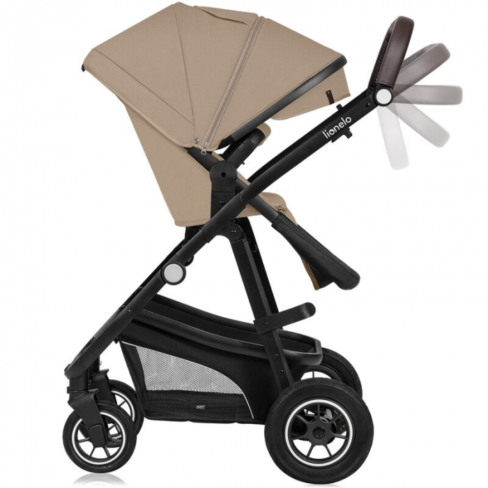 Carucior 3 in 1, Lionelo, Bianka, Transformabil, Cadru aluminiu, Cu landou si salteluta moale, Cu scoica auto testata ADAC, Cu multiple accesorii, Sustine 22 kg, 0 luni+, EN1466:2014+AC:2015, EN1888,  [16]