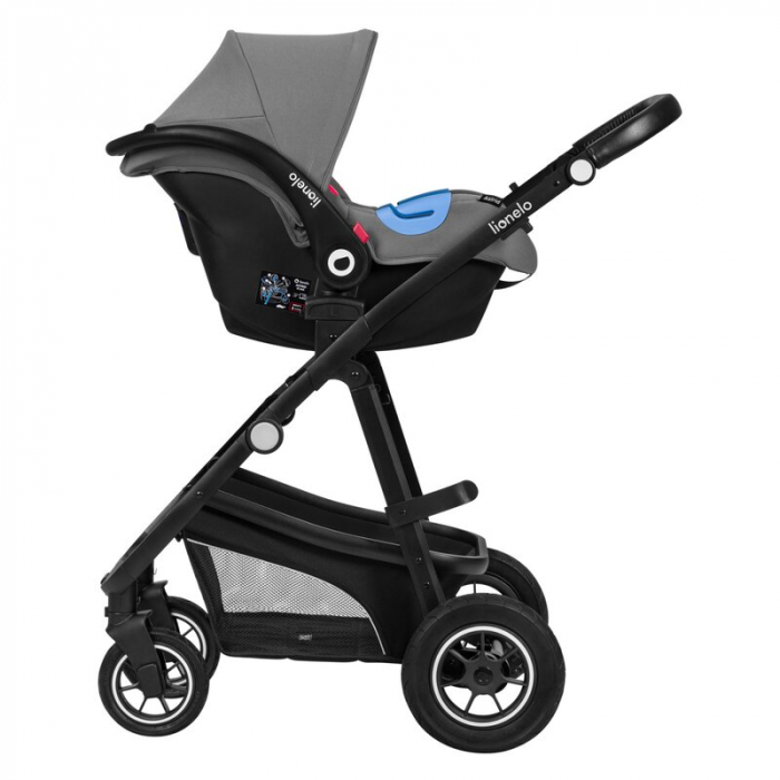 Carucior 3 in 1, Lionelo, Bianka, Transformabil, Cadru aluminiu, Cu landou si salteluta moale, Cu scoica auto testata ADAC, Cu multiple accesorii, Sustine 22 kg, 0 luni+, EN1466:2014+AC:2015, EN1888,  [13]