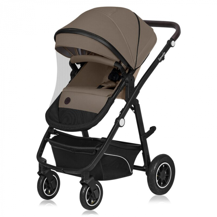 Carucior 3 in 1, Lionelo, Bianka, Transformabil, Cadru aluminiu, Cu landou si salteluta moale, Cu scoica auto testata ADAC, Cu multiple accesorii, Sustine 22 kg, 0 luni+, EN1466:2014+AC:2015, EN1888,  [8]