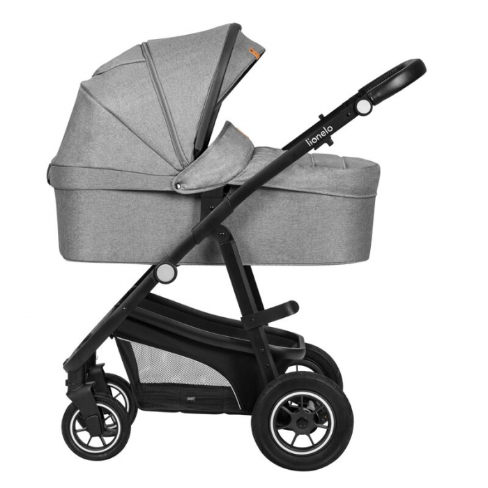 Carucior 3 in 1, Lionelo, Bianka, Transformabil, Cadru aluminiu, Cu landou si salteluta moale, Cu scoica auto testata ADAC, Cu multiple accesorii, Sustine 22 kg, 0 luni+, EN1466:2014+AC:2015, EN1888,  [12]