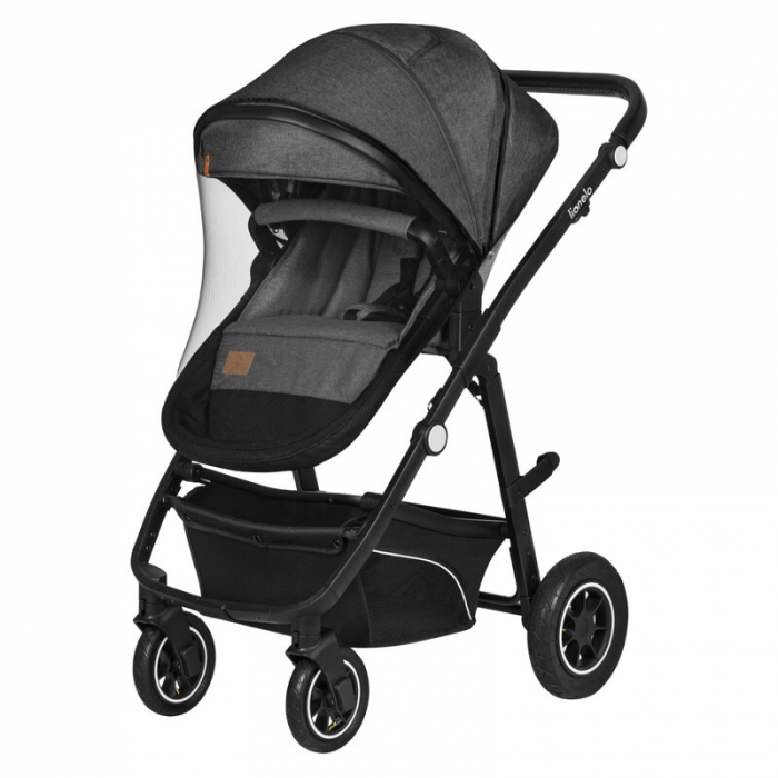 Carucior 3 in 1, Lionelo, Bianka, Transformabil, Cadru aluminiu, Cu landou si salteluta moale, Cu scoica auto testata ADAC, Cu multiple accesorii, Sustine 22 kg, 0 luni+, EN1466:2014+AC:2015, EN1888,  [5]