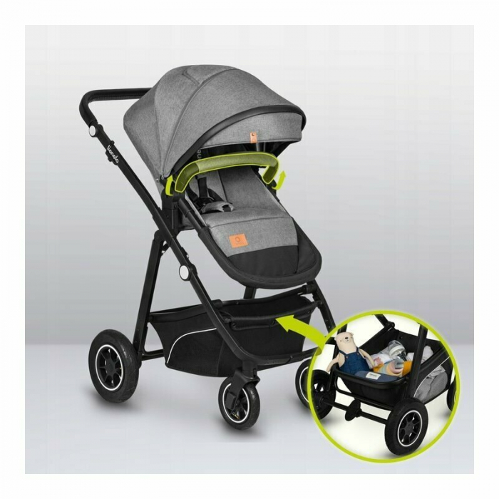 Carucior 3 in 1, Lionelo, Bianka, Transformabil, Cadru aluminiu, Cu landou si salteluta moale, Cu scoica auto testata ADAC, Cu multiple accesorii, Sustine 22 kg, 0 luni+, EN1466:2014+AC:2015, EN1888,  [46]