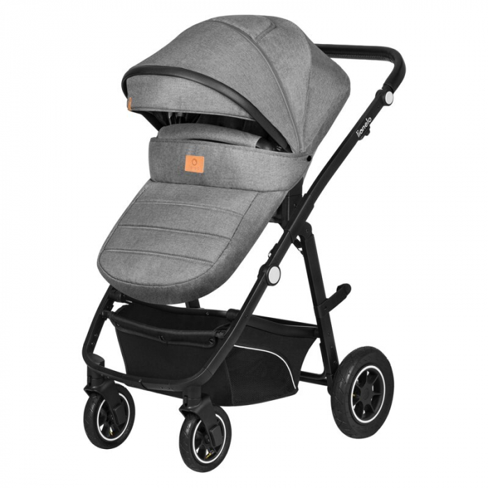 Carucior 3 in 1, Lionelo, Bianka, Transformabil, Cadru aluminiu, Cu landou si salteluta moale, Cu scoica auto testata ADAC, Cu multiple accesorii, Sustine 22 kg, 0 luni+, EN1466:2014+AC:2015, EN1888,  [3]