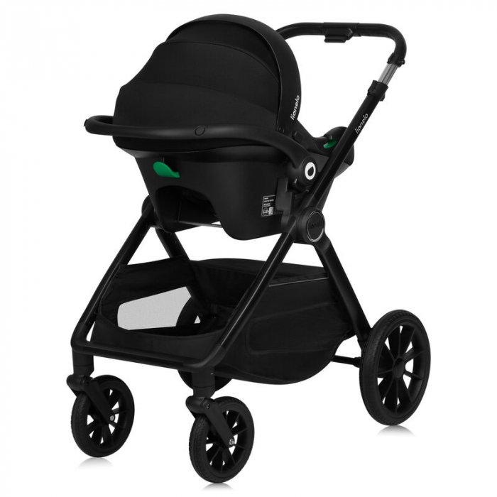 Carucior 3 in 1, Lionelo, Layla, Cadru din aluminiu, Cu landou intarit si salteluta din spuma AiryDots, Cu scoica auto testata ADAC, Reversibil, Cu sistem de ventilatie 3D, Cu accesorii, Pana la 22 kg [20]