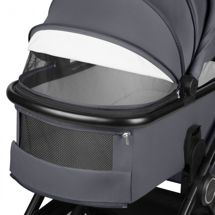 Carucior 3 in 1, Lionelo, Layla, Cadru din aluminiu, Cu landou intarit si salteluta din spuma AiryDots, Cu scoica auto testata ADAC, Reversibil, Cu sistem de ventilatie 3D, Cu accesorii, Pana la 22 kg [24]