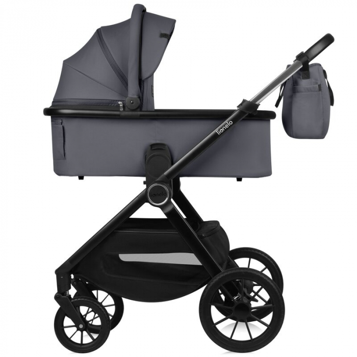Carucior 3 in 1, Lionelo, Layla, Cadru din aluminiu, Cu landou intarit si salteluta din spuma AiryDots, Cu scoica auto testata ADAC, Reversibil, Cu sistem de ventilatie 3D, Cu accesorii, Pana la 22 kg [19]
