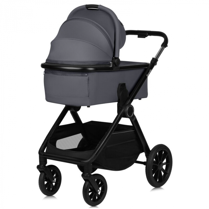 Carucior 3 in 1, Lionelo, Layla, Cadru din aluminiu, Cu landou intarit si salteluta din spuma AiryDots, Cu scoica auto testata ADAC, Reversibil, Cu sistem de ventilatie 3D, Cu accesorii, Pana la 22 kg [14]