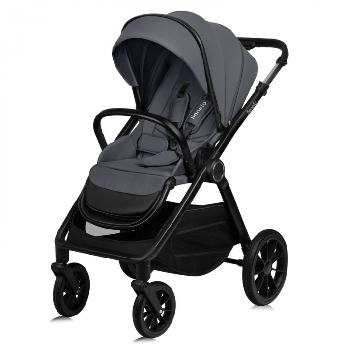 Carucior 3 in 1, Lionelo, Layla, Cadru din aluminiu, Cu landou intarit si salteluta din spuma AiryDots, Cu scoica auto testata ADAC, Reversibil, Cu sistem de ventilatie 3D, Cu accesorii, Pana la 22 kg [8]