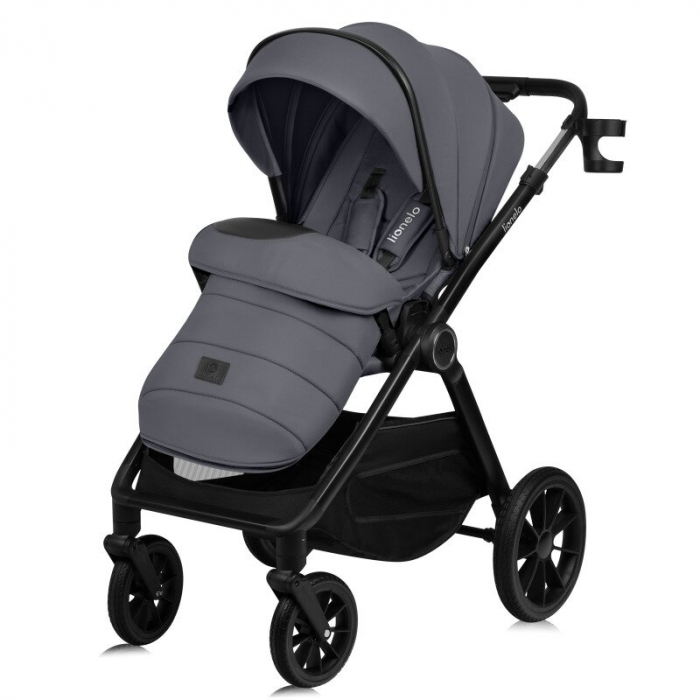 Carucior 3 in 1, Lionelo, Layla, Cadru din aluminiu, Cu landou intarit si salteluta din spuma AiryDots, Cu scoica auto testata ADAC, Reversibil, Cu sistem de ventilatie 3D, Cu accesorii, Pana la 22 kg [6]