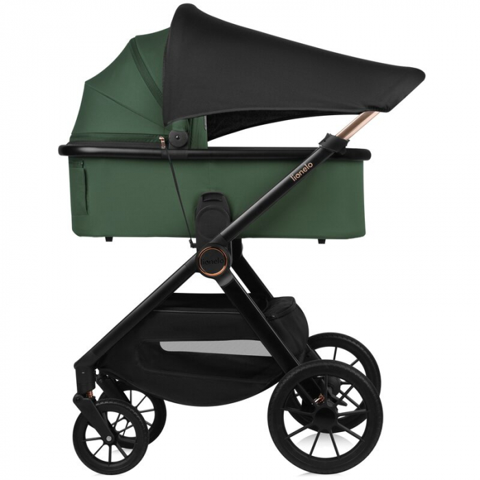Carucior 3 in 1, Lionelo, Layla, Pana la 22 kg, Cadru aluminiu, Cu landou intarit si salteluta din spuma AirDots, Cu scoica auto testata ADAC, Reversibil, Cu ventilatie 3D, Cu accesorii, EN1888-1, EN1 [18]
