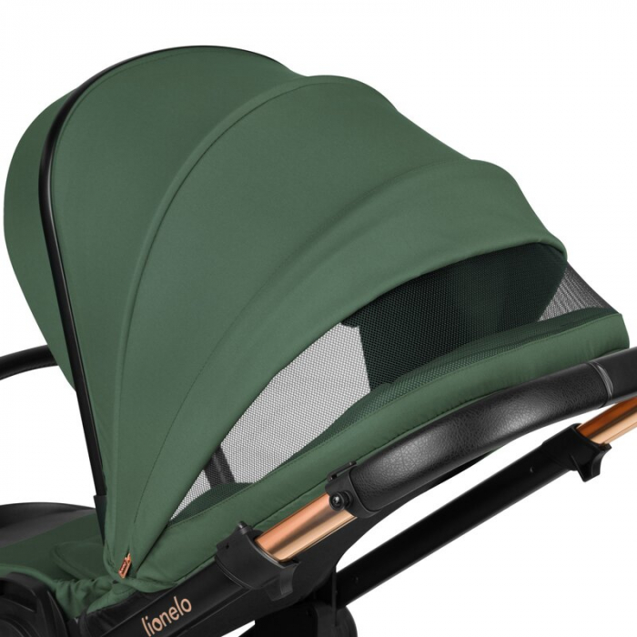 Carucior 3 in 1, Lionelo, Layla, Pana la 22 kg, Cadru aluminiu, Cu landou intarit si salteluta din spuma AirDots, Cu scoica auto testata ADAC, Reversibil, Cu ventilatie 3D, Cu accesorii, EN1888-1, EN1 [25]