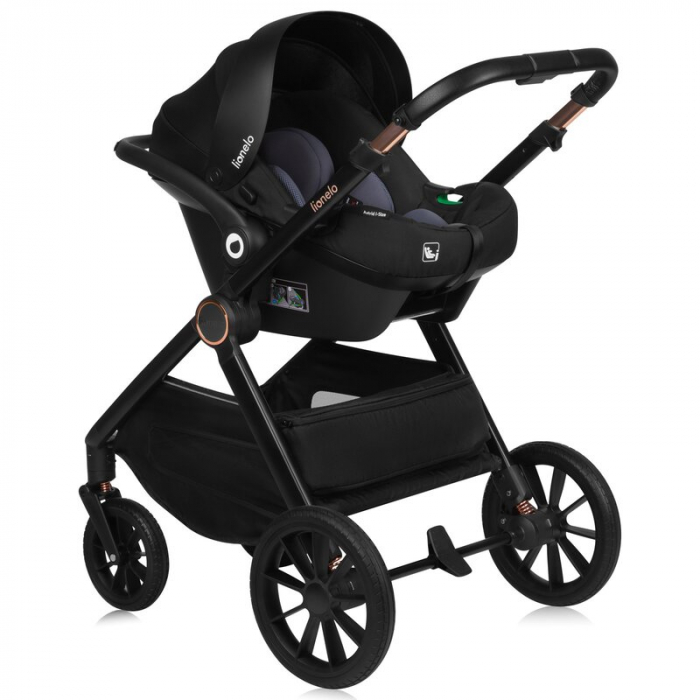 Carucior 3 in 1, Lionelo, Layla, Pana la 22 kg, Cadru aluminiu, Cu landou intarit si salteluta din spuma AirDots, Cu scoica auto testata ADAC, Reversibil, Cu ventilatie 3D, Cu accesorii, EN1888-1, EN1 [21]