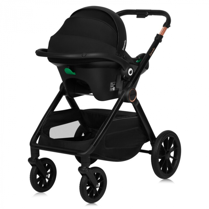 Carucior 3 in 1, Lionelo, Layla, Pana la 22 kg, Cadru aluminiu, Cu landou intarit si salteluta din spuma AirDots, Cu scoica auto testata ADAC, Reversibil, Cu ventilatie 3D, Cu accesorii, EN1888-1, EN1 [20]