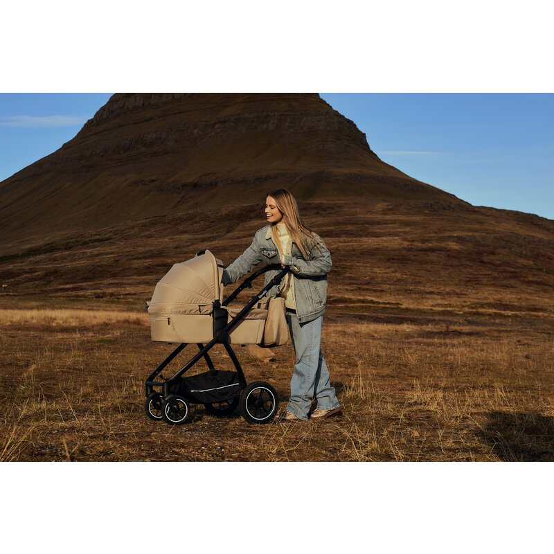 Carucior 3 in 1, Lionelo, Meril, Cu landou de dimensiune XL, Reversibil, Cu scoica auto testata ADAC, Cu accesorii, Pana la 22 kg, Conform cu EN1888-1 EN1888-2, EN1466, Gri [34]