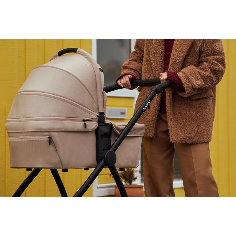 Carucior 3 in 1, Lionelo, Meril, Cu landou de dimensiune XL, Reversibil, Cu scoica auto testata ADAC, Cu accesorii, Pana la 22 kg, Conform cu EN1888-1 EN1888-2, EN1466, Gri [36]