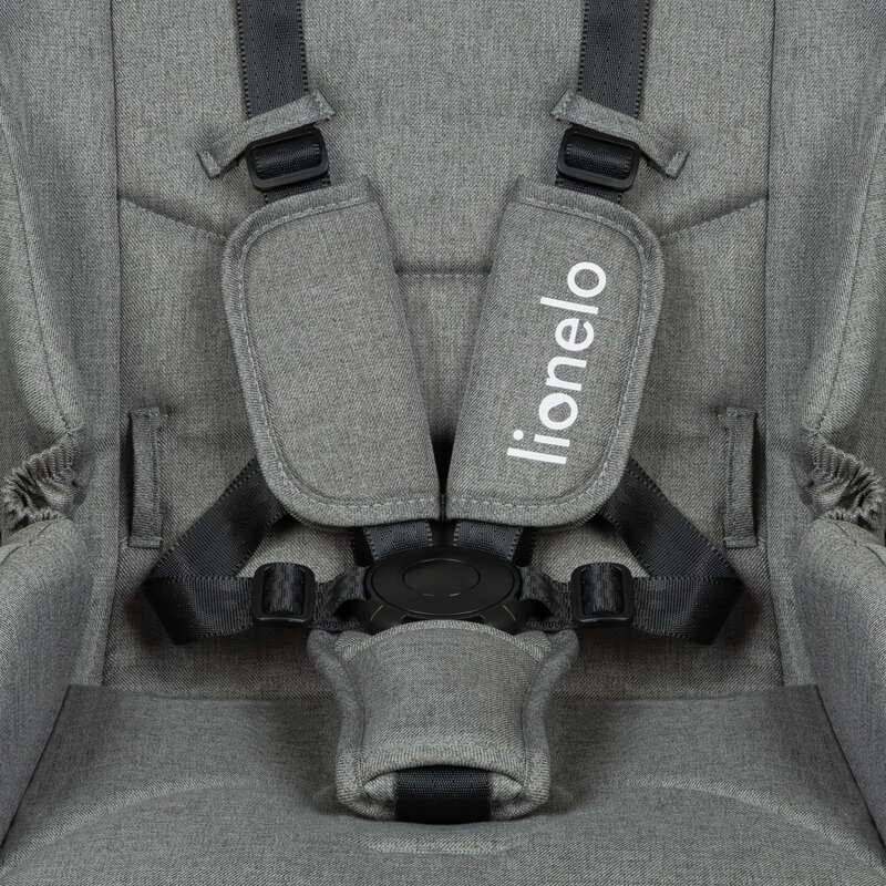 Carucior 3 in 1, Lionelo, Meril, Cu landou de dimensiune XL, Reversibil, Cu scoica auto testata ADAC, Cu accesorii, Pana la 22 kg, Conform cu EN1888-1 EN1888-2, EN1466, Gri [20]