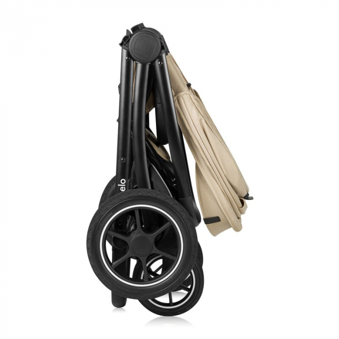 Carucior 3 in 1, Lionelo, Meril, Cu landou de dimensiune XL, Reversibil, Cu scoica auto testata ADAC, Cu accesorii, Pana la 22 kg, Conform cu EN1888-1 EN1888-2, EN1466, Bej [26]