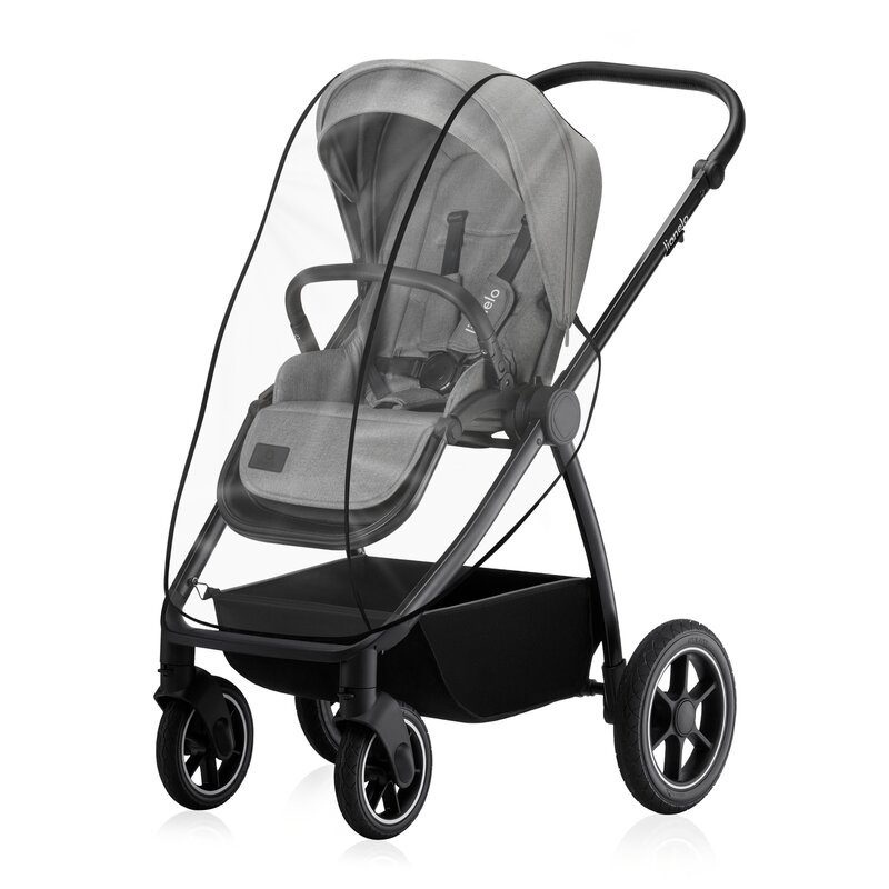 Carucior 3 in 1, Lionelo, Meril, Cu landou de dimensiune XL, Reversibil, Cu scoica auto testata ADAC, Cu accesorii, Pana la 22 kg, Conform cu EN1888-1 EN1888-2, EN1466, Gri [7]