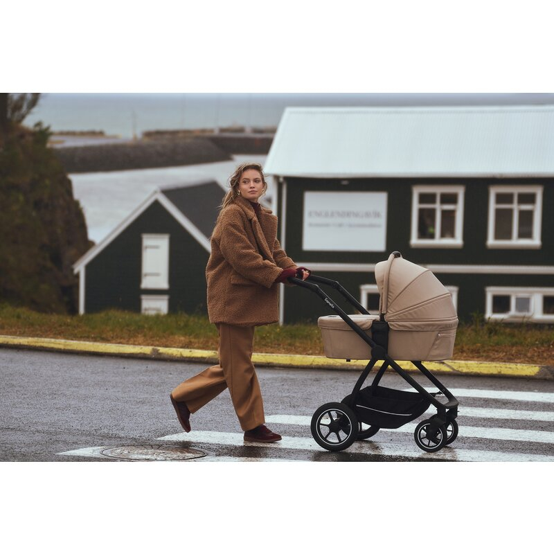 Carucior 3 in 1, Lionelo, Meril, Cu landou de dimensiune XL, Reversibil, Cu scoica auto testata ADAC, Cu accesorii, Pana la 22 kg, Conform cu EN1888-1 EN1888-2, EN1466, Gri [37]