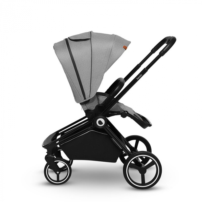Carucior 3 in 1, Lionelo, Mika, Cadru din aluminiu, Cu landou intarit si salteluta moale, Cu scoica auto testata ADAC, Reversibil, Cu accesorii, Pana la 22 kg, EN1888-1 EN1888-2 EN1466 ECE R129, Gri d [10]