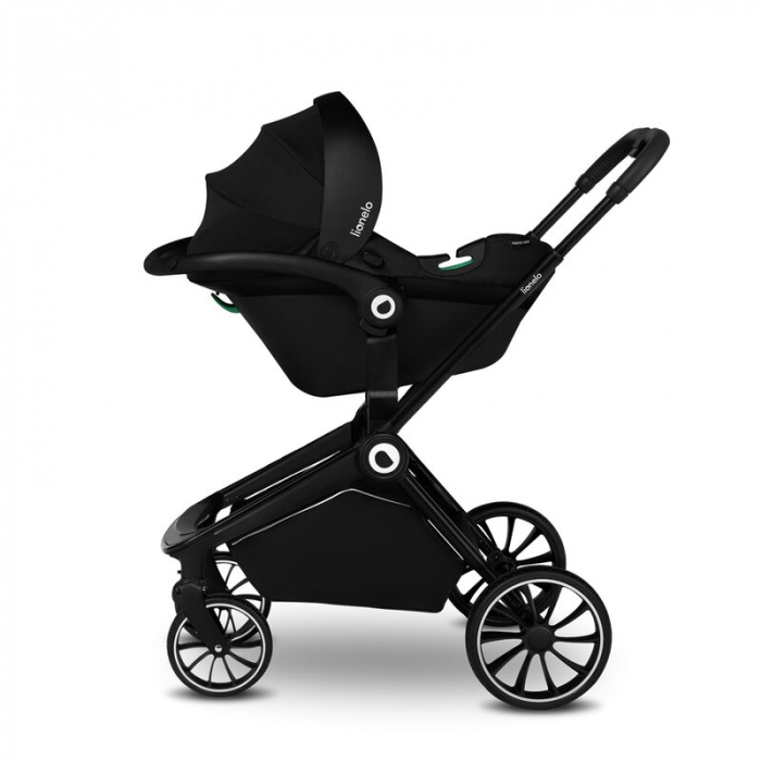 Carucior 3 in 1, Lionelo, Mika, Cadru din aluminiu, Cu landou intarit si salteluta moale, Cu scoica auto testata ADAC, Reversibil, Cu accesorii, Pana la 22 kg, EN1888-1 EN1888-2 EN1466 ECE R129, Gri d [14]