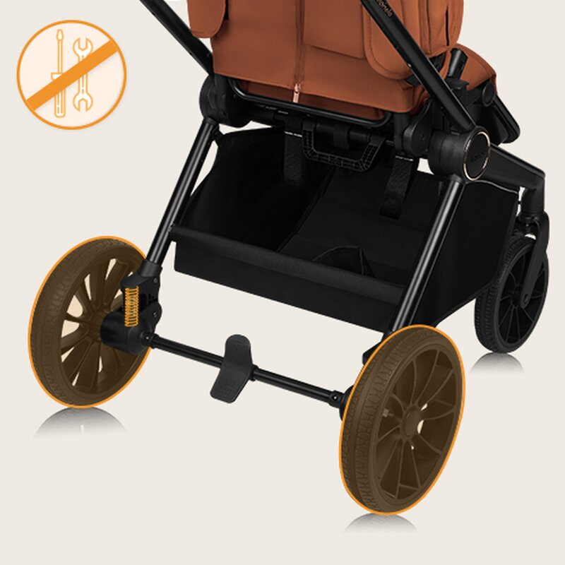 Carucior 3 in 1, Lionelo, Mika Plus, Cadru din aluminiu, Cu landou intarit si salteluta moale, Cu scoica auto testata ADAC, Reversibil, Cu sistem de ventilatie 3D, Cu accesorii, Pana la 22 kg, EN1888- [39]