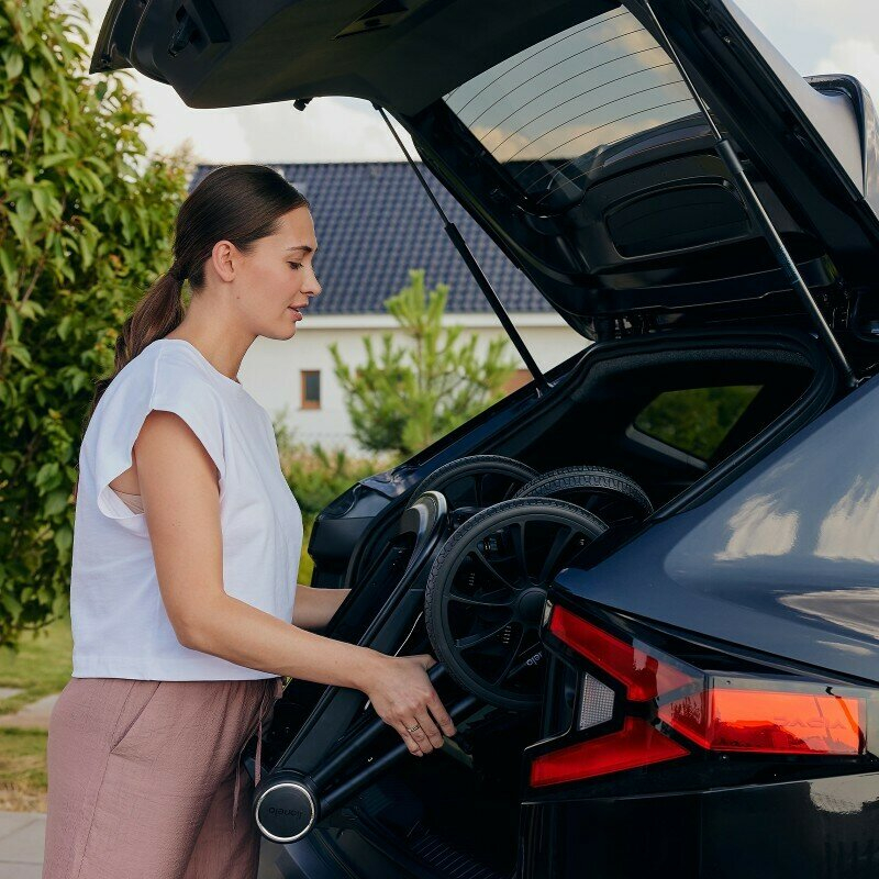 Carucior 3 in 1, Lionelo, Mika Plus, Cadru din aluminiu, Cu landou intarit si salteluta moale, Cu scoica auto testata ADAC, Reversibil, Cu sistem de ventilatie 3D, Cu accesorii, Pana la 22 kg, EN1888- [34]