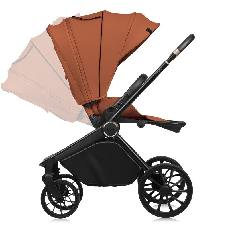 Carucior 3 in 1, Lionelo, Mika Plus, Cadru din aluminiu, Cu landou intarit si salteluta moale, Cu scoica auto testata ADAC, Reversibil, Cu sistem de ventilatie 3D, Cu accesorii, Pana la 22 kg, EN1888- [9]