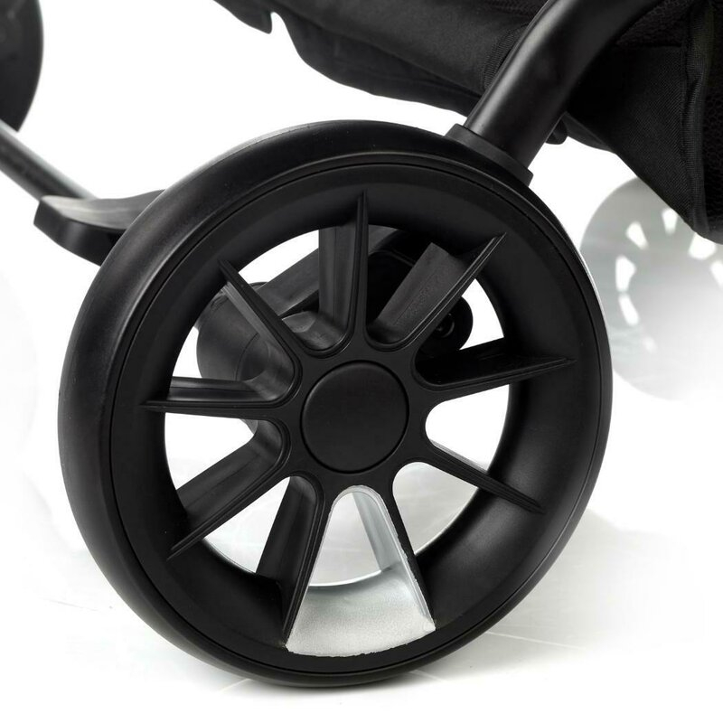 Carucior gemeni pliabil Twinside, Jane, Pliere rapida cu o mana, De la nastere pana la 22 Kg, Cu huse pentru ploaie, Spatare independente, Cu suspensii, Conform cu EN 1888-2:2018+A1:2023, Coal [17]