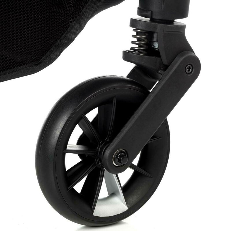 Carucior gemeni pliabil Twinside, Jane, Pliere rapida cu o mana, De la nastere pana la 22 Kg, Cu huse pentru ploaie, Spatare independente, Cu suspensii, Conform cu EN 1888-2:2018+A1:2023, Coal [8]