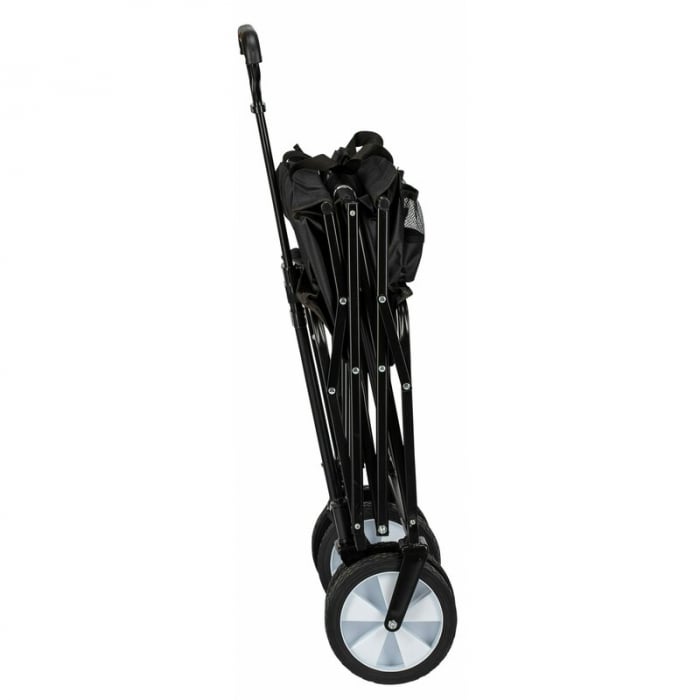 Carucior pliabil, FreeON, Pentru transportul diferitelor obiecte atat in casa, cat si in vacanta, Cu 2 buzunare, Maner reglabil 71-101 cm, Pana la 100 kg, 95x54x101 cm, Black [9]