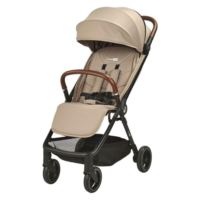 Carucior sport, FreeON, Bold, Pliabil automat, Roti cu suspensii, De la nastere pana la 22 kg, Cu spatar reglabil in 3 pozitii, Beige [1]