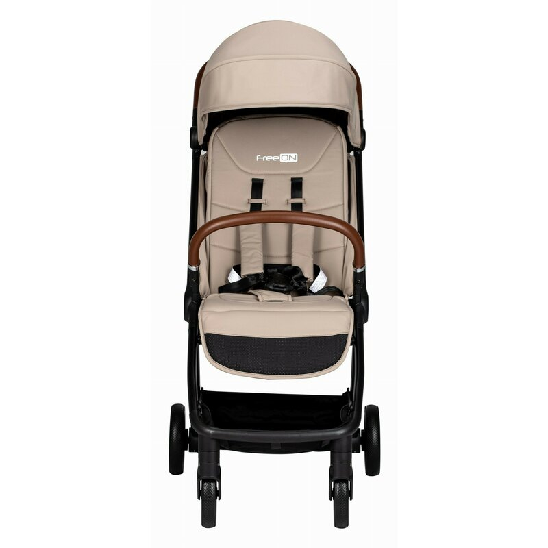 Carucior sport, FreeON, Bold, Pliabil automat, Roti cu suspensii, De la nastere pana la 22 kg, Cu spatar reglabil in 3 pozitii, Beige [9]