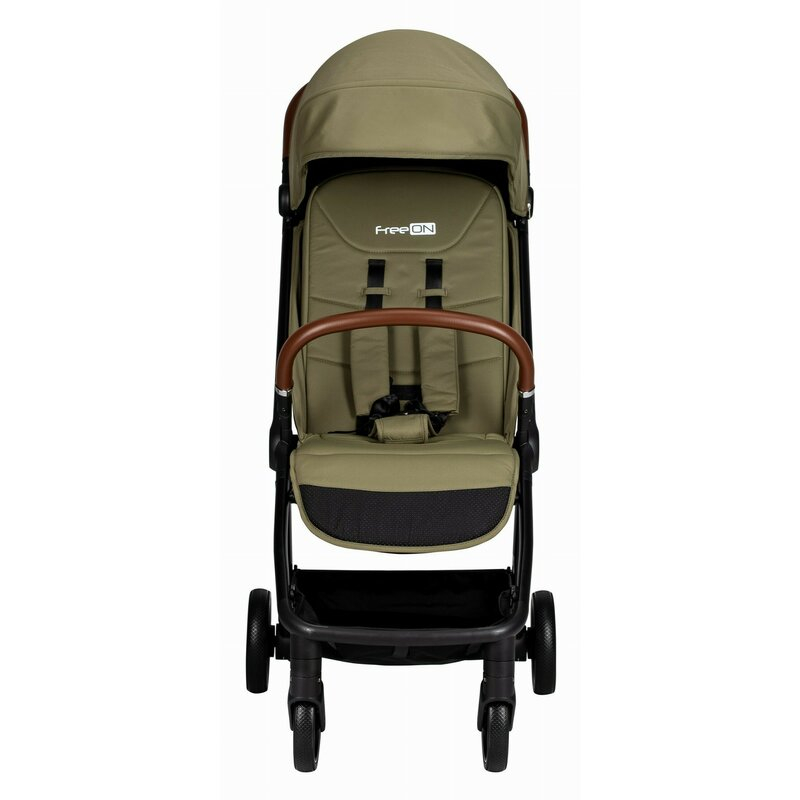 Carucior sport, FreeON, Bold, Pliabil automat, Roti cu suspensii, De la nastere pana la 22 kg, Cu spatar reglabil in 3 pozitii, Green Army [2]