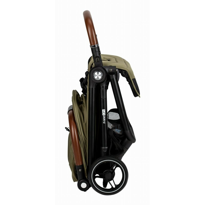 Carucior sport, FreeON, Bold, Pliabil automat, Roti cu suspensii, De la nastere pana la 22 kg, Cu spatar reglabil in 3 pozitii, Green Army [5]