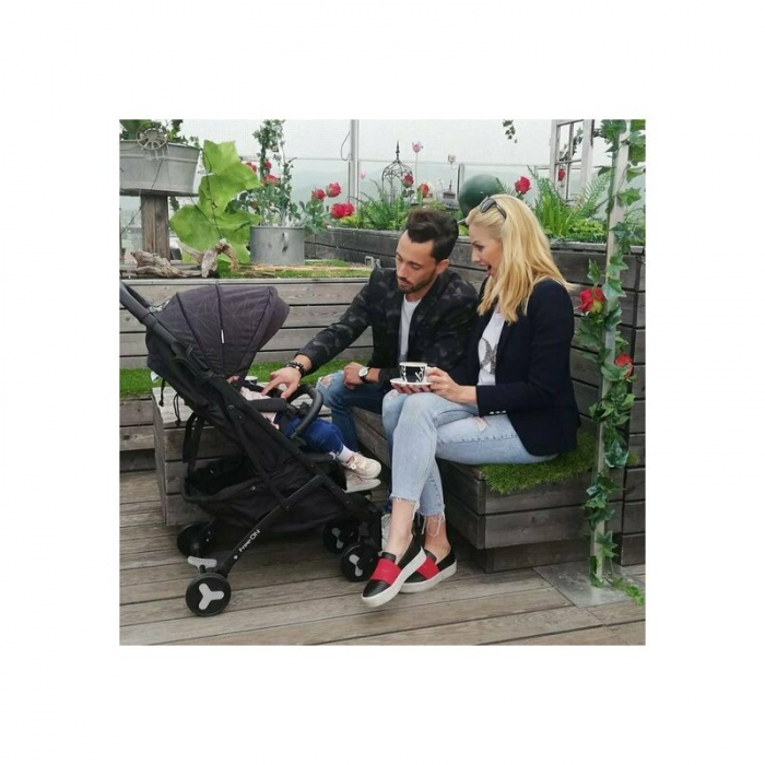 Carucior sport, FreeON, Diamond, Pliabil tip troler, Cadru din aluminiu, 6.8 Kg, Spatar reglabil, Pliere compacta pentru avion, Cu maner pentru transport, Suport pentru sticla, Conform cu standardul e [9]