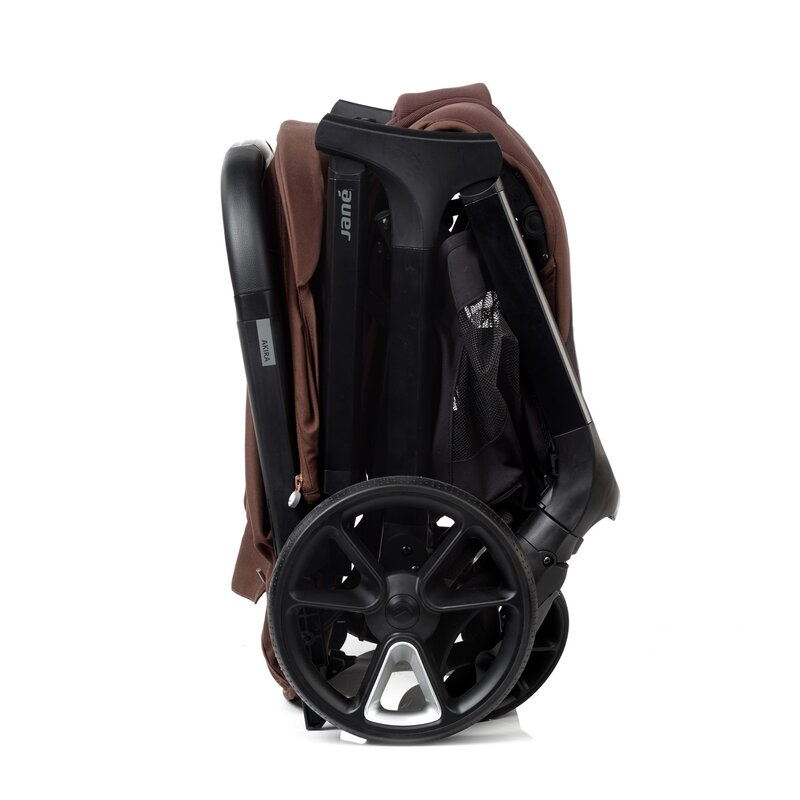 Carucior sport, Jane, Akira, Pliabil automat, Tehnologie inovatoare One-Hand Folding, 0 - 22 kg, Din aluminiu, Capotina impermeabila UPF 50+, Husa ploaie, Conform cu EN 1888-1:2018+A1:2022, Argile [7]